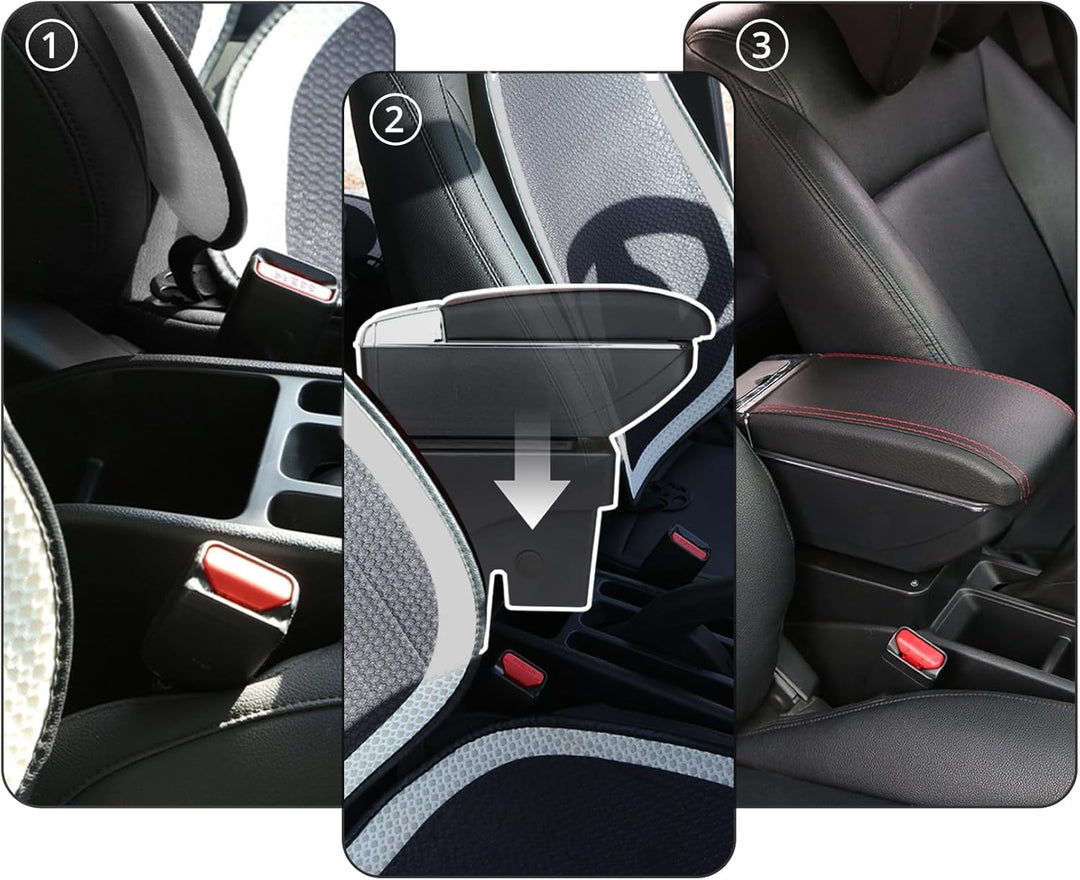 für Berlingo 2010 - 2020 Armlehne Mittelkonsole Aufbewahrungsbox Drehbar Mit Getränkehalter Doppelsc