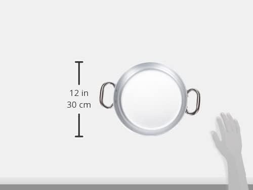 Pentole Agnelli Linea Alluminio Induzione Aluminium Professional 3mm Omelettpfanne mit 2 Griffen, fü