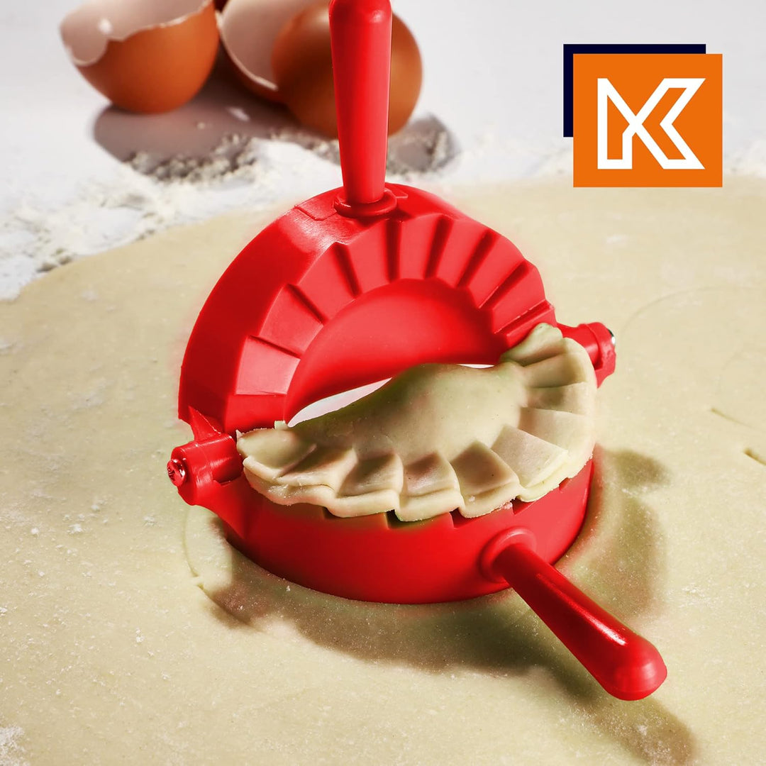 KADAX Teigtaschenformer, Rote/Grüne Form für Teigtaschen und Ravioli, Pierogi-Maker, Knödel Ausstech