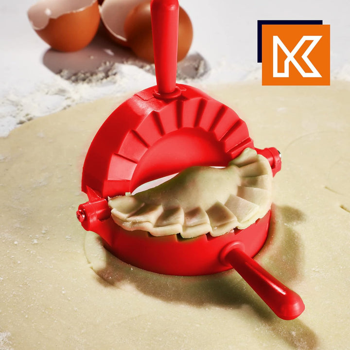 KADAX Teigtaschenformer, Rote/Grüne Form für Teigtaschen und Ravioli, Pierogi-Maker, Knödel Ausstech