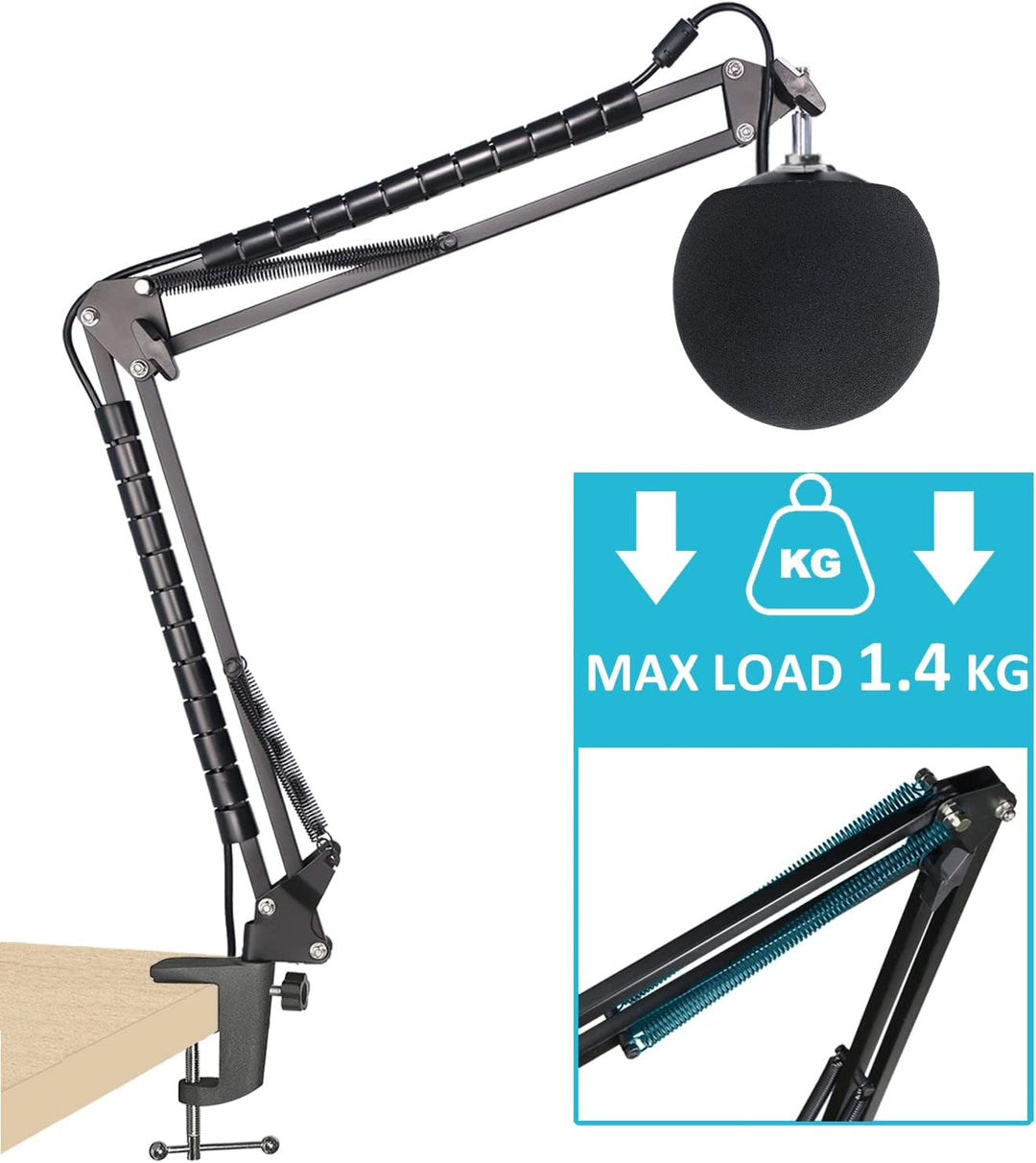 Sunmon Snowball iCE Mikrofonständer mit Pop-Filter, kompatibel mit Blue Snowball Ice USB-Mikrofon mi