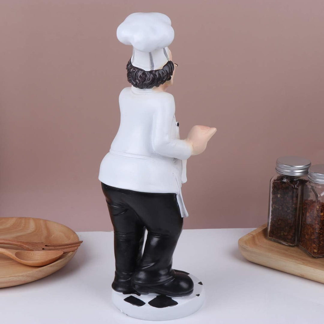 BESPORTBLE Kunstharz Kochfigur Im Europäischen Stil Miniatur Koch Statue Als Dekoration Für Küche Re