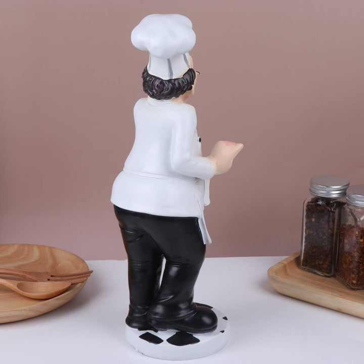 BESPORTBLE Kunstharz Kochfigur Im Europäischen Stil Miniatur Koch Statue Als Dekoration Für Küche Re