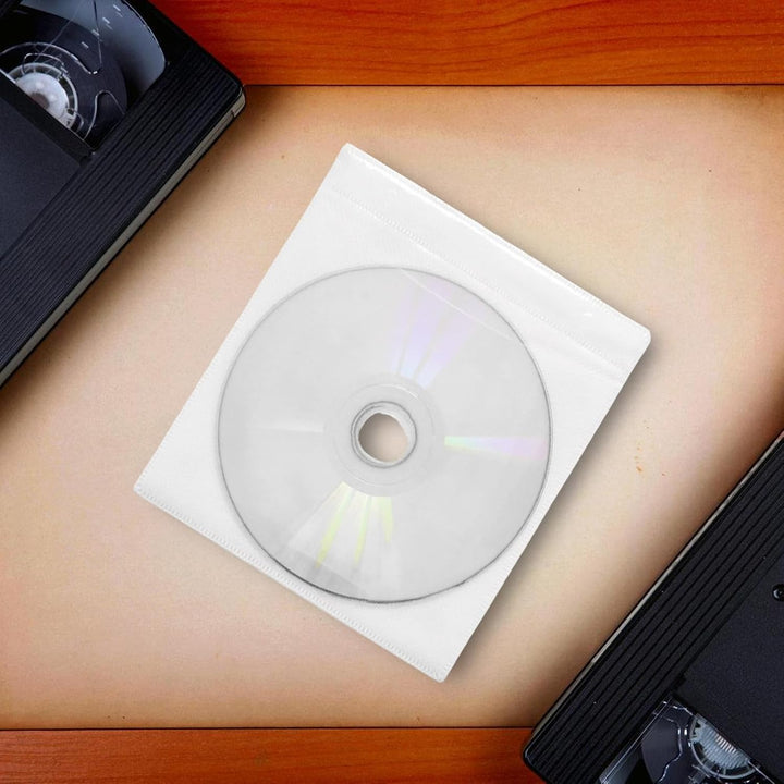 CD/DVD/BluRay Hüllen, 200 Stück CD-DVD-Schutzhüllen, Doppelseitige Standard-Kunststoffhülle für CD,
