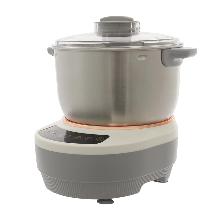 Teigknetmaschine Mit Konstant Temperatur, Automatische Teigmaschine, Edelstahl 7L, 250W Kupfermotor,
