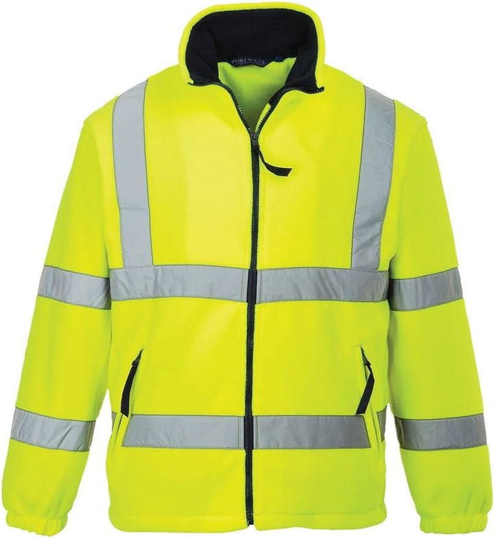 Portwest Herren F301 F300 Warnschutz Fleece Jacke mitNetzfutter, Orange, S EU S Orange, S Orange