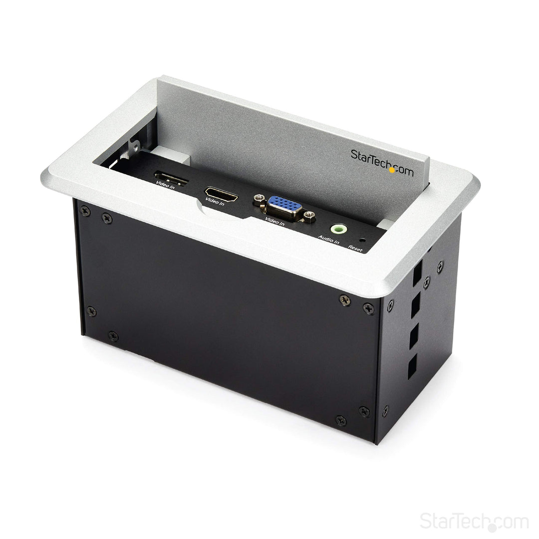 StarTech.com Konferenztisch Tischanschlussfeld für Audio und Video - 4K - HDMI / VGA / DP - HDMI Aus