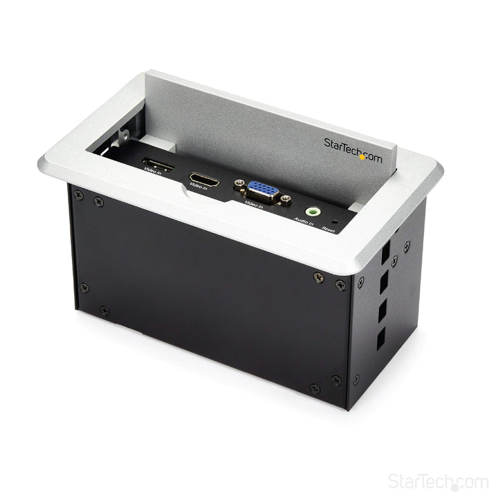 StarTech.com Konferenztisch Tischanschlussfeld für Audio und Video - 4K - HDMI / VGA / DP - HDMI Aus