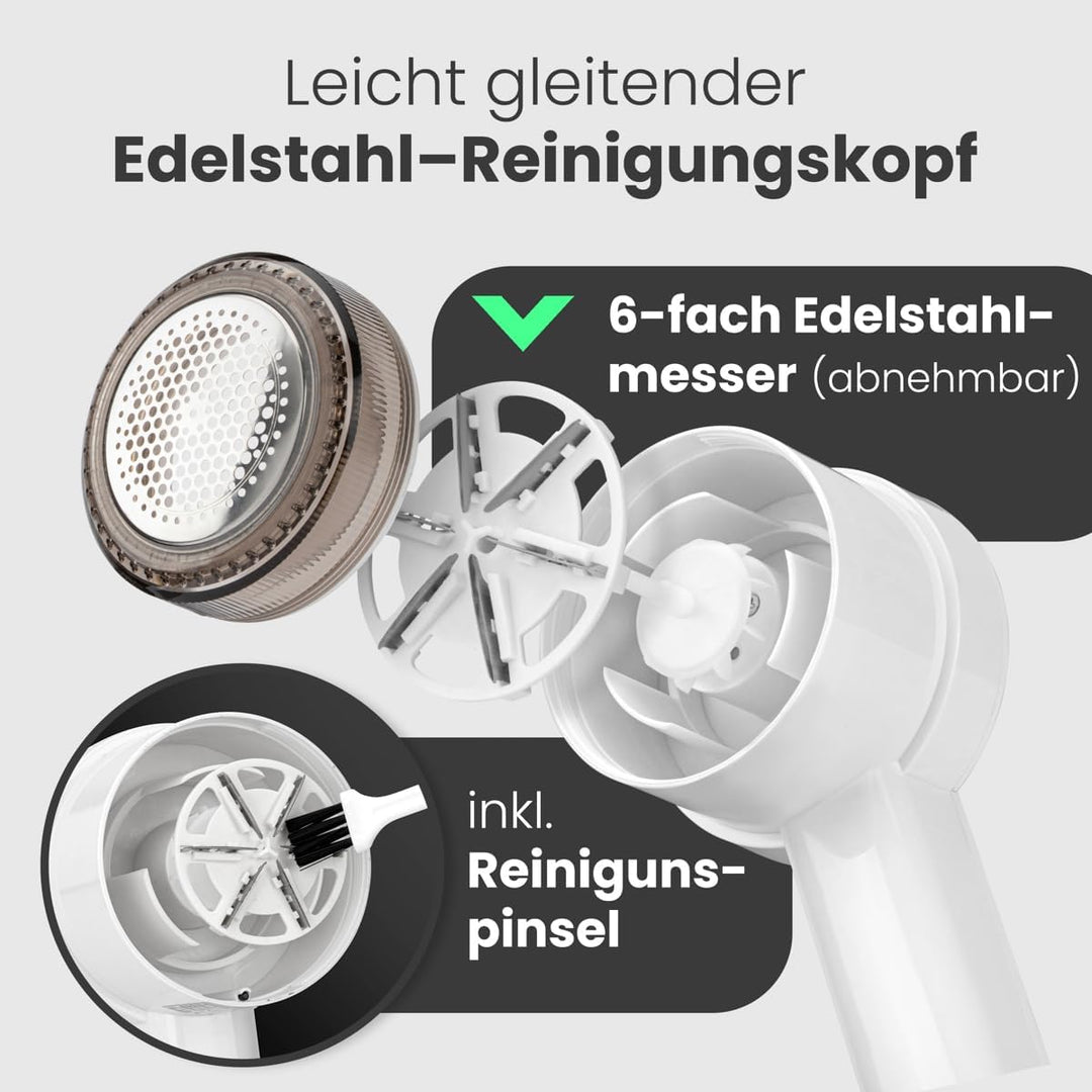 ProfiCare® Fusselrasierer elektrisch | Fusseln und kleine Knötchen/Pilling entfernen | mit Akku | fü