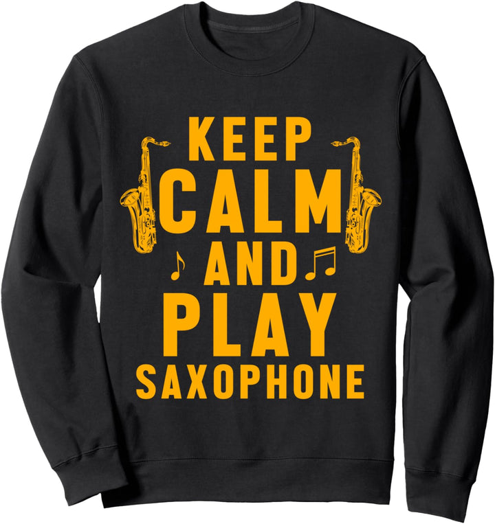 Ich Spiele Saxofon Blasinstrument Saxophon Musiker Jazz Sweatshirt