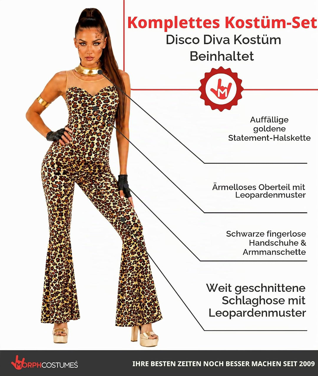 Fun Shack Kostüm Popstar Damen, Disco Fever Kostüm Damen, Disco Girl - Kostüm, Sängerin Kostüm, Spic