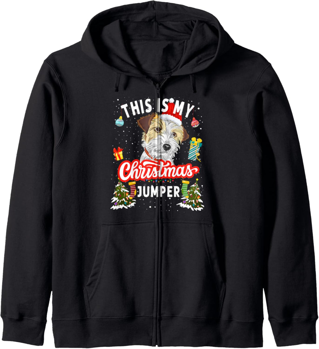 Jack Russell Terrier Weihnachtspullover Idee für Damen Kapuzenjacke