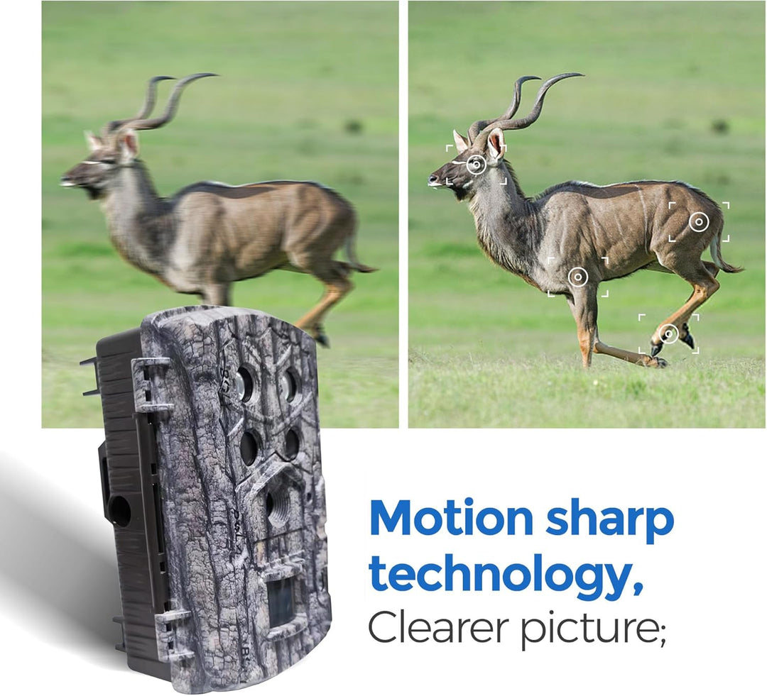 Wildlife Wildkamera 45 MP 4K FHD Jagdkamera 30,5 m Erfassungsreichweite 40 Stück 940 nm IR-LEDs mit