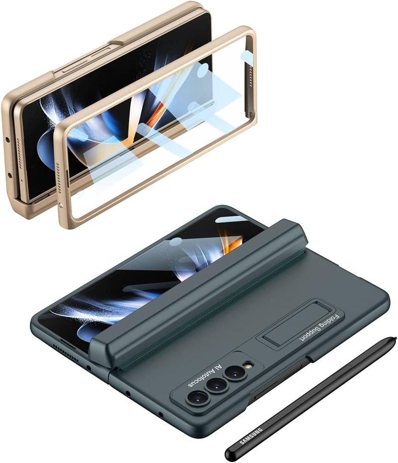 COQUE Galaxy Z Fold 4 Handyhülle mit Schutzfolie, aufklappbare All-Inclusive-Hülle mit Scharnier, ve