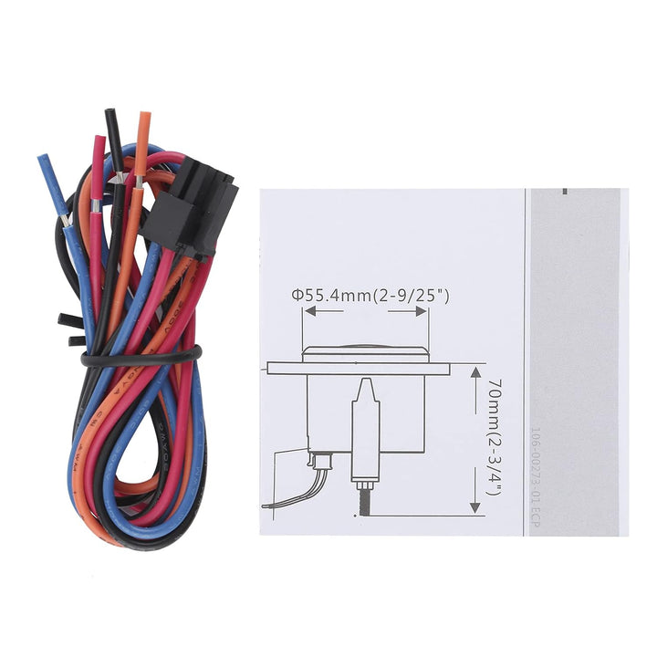 Aramox Universal Dial Clock Meter,2in/52mm Clock Gauge Instrument 0-12 Stundenzähler Rote Hintergrun