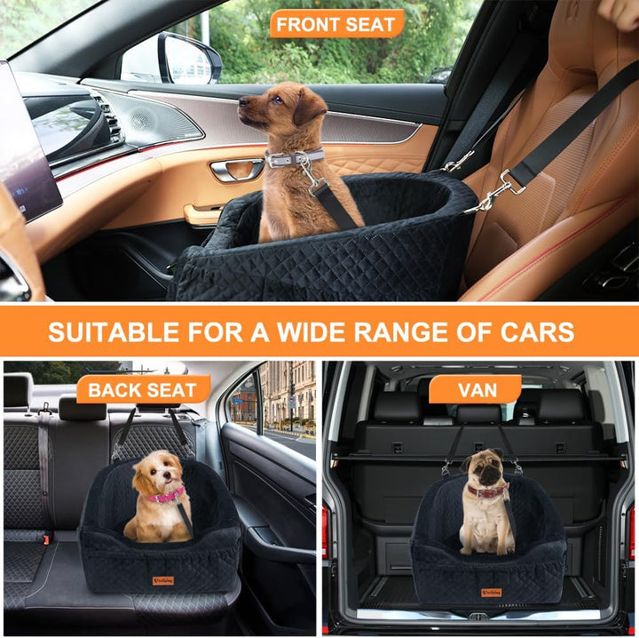 Vivifying Hundeautositz für kleine Hunde, abnehmbare und waschbare Sitzerhöhung für Haustiere bis zu