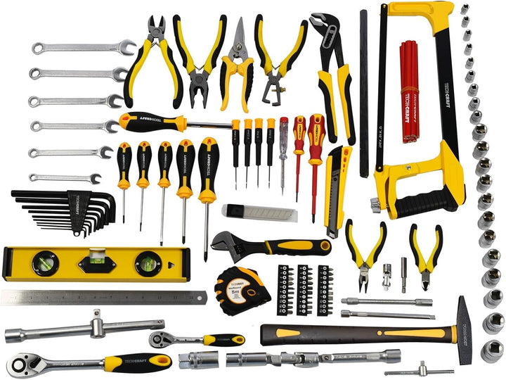 Werkzeugkoffer 130 tlg. | Heimwerker-Set | Werkzeugkasten aus Aluminium | Werkzeugtasche | Werkstatt