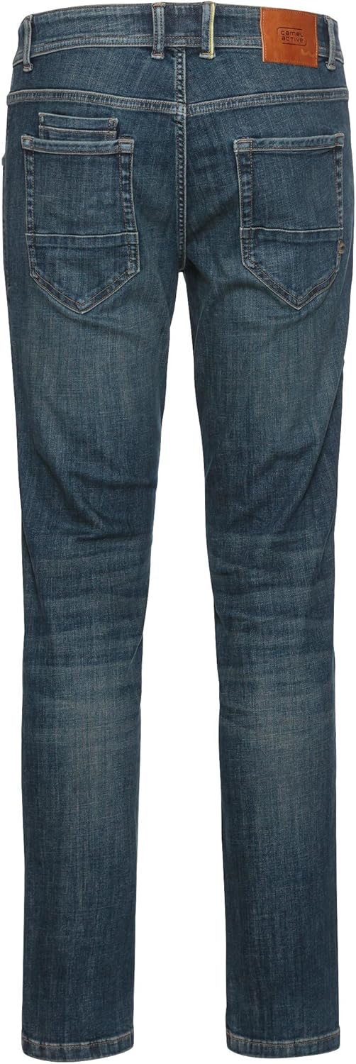 camel active Herren Slim Fit 5-Pocket Jeans 31W / 30L Blau, 31W / 30L Blau