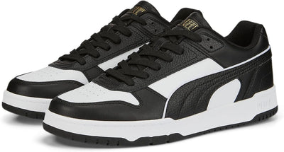 PUMA Unisex Rbd Game Low Leichtathletik-Schuh 44.5 EU Puma Black Puma White Puma Team Gold, 44.5 EU