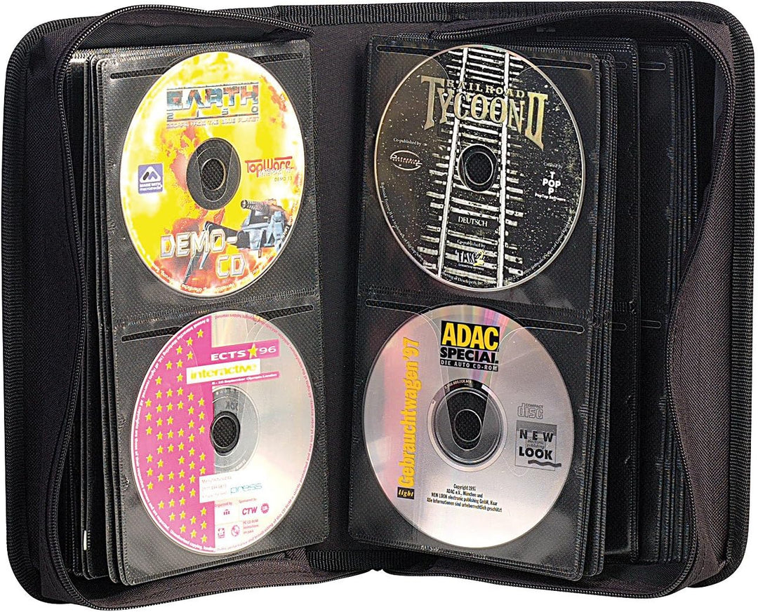 Xcase CD Mappe: CD/DVD/BD-Tasche für 120 CD/DVD/BDs (CD Case, Sammelmappe, Box)