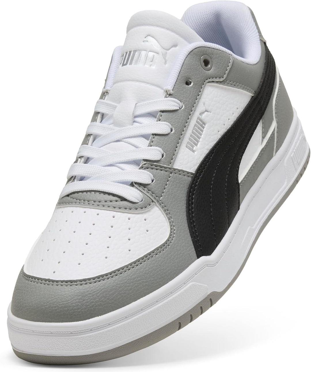 Puma Unisex Puma Caven 2.0Sneaker 38 EU Puma White Puma Black Gray Echo, 38 EU Puma White Puma Black