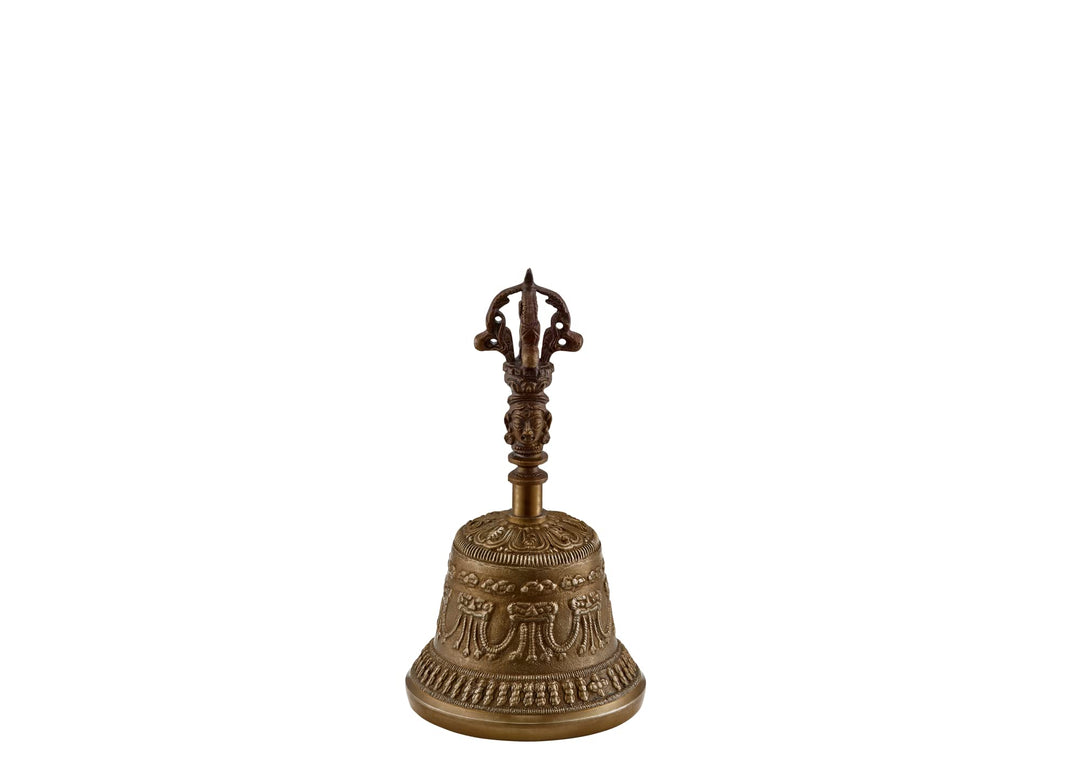 Sonic Energy Tibetian Bell Medium – Tibetische Glocke, 355g, 16,3cm – Handgefertigt in Indien, Gussl