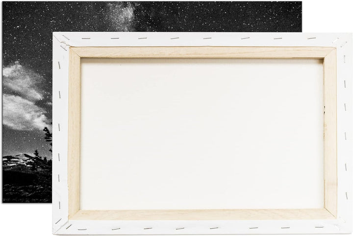 deyoli hellerleuchtete Milchstrasse am Nachthimmel Effekt: Schwarz&Weiss, Format: 80x60 als Leinwand