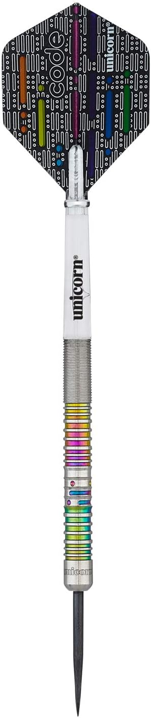 Unicorn Steel Tip Darts Set | James 'The Machine' Wade Code | 90% Natural Tungsten Barrels with Mult