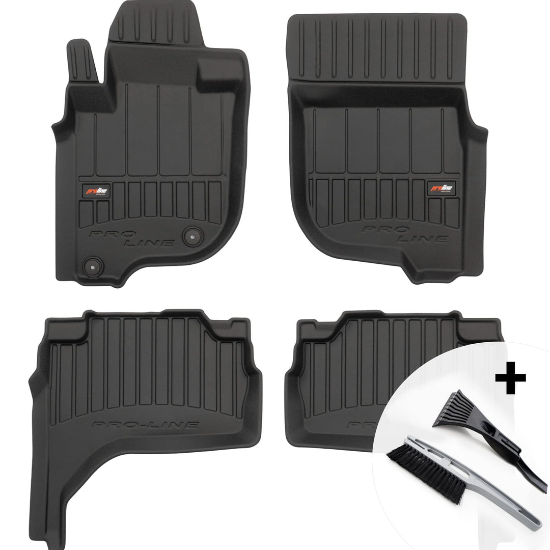 moto-MOLTICO 3D Gummimatten Auto Fussmatten Gummi Automatten 4-teilig Set - passend für Mitsubishi L