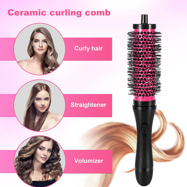 6 Teile/Satz 3 Grössen Abnehmbarer Locken Wickler Pinsel mit Positionierungs Klammern Aluminium Kera