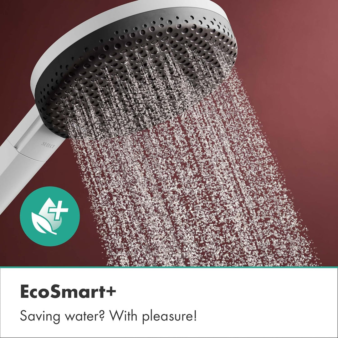 hansgrohe Raindance Alive Select S - wassersparender Duschkopf 5,7 l/min (EcoSmart+), Handbrause mit