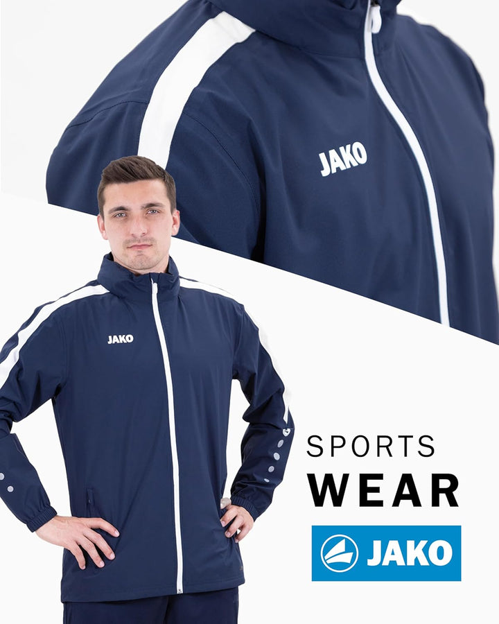 JAKO Allwetterjacke Power - Wasserabweisende & windfeste Funktionsjacke für Herren & Damen 100% Poly