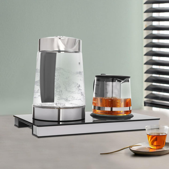 Wasserkocher 2.5L 1000Ml Doppelfeuer Wasserkocher Edelstahl Glas Kunststoff Lcd-Display Filter,Herst