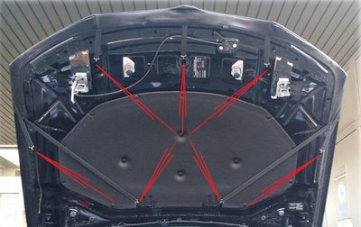 AB-00970 CARBON OPTIK Auto Bra kompatibel mit BMW X3 F25 Bj. 2010-2017 Haubenbra Steinschlagschutz T