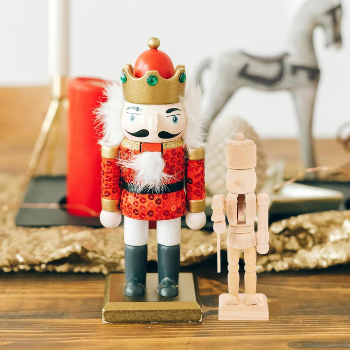 MAGICLULU 3 Stück Weihnachts-Nussknacker Aus Holz Unvollendet Nussknacker Aus Holz Zum Bemalen Unbem