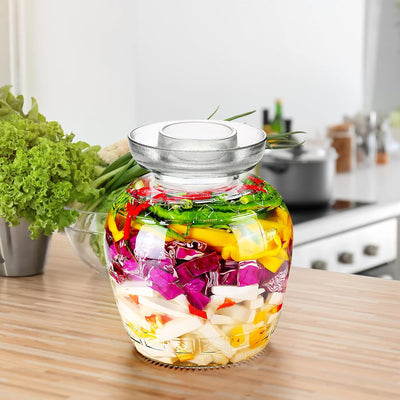 TOPBATHY Fermentationsglas 2-gallonen-Glas Gurkenglas Kimchi-Glas Gärender Topf Schleusen Zum Fermen