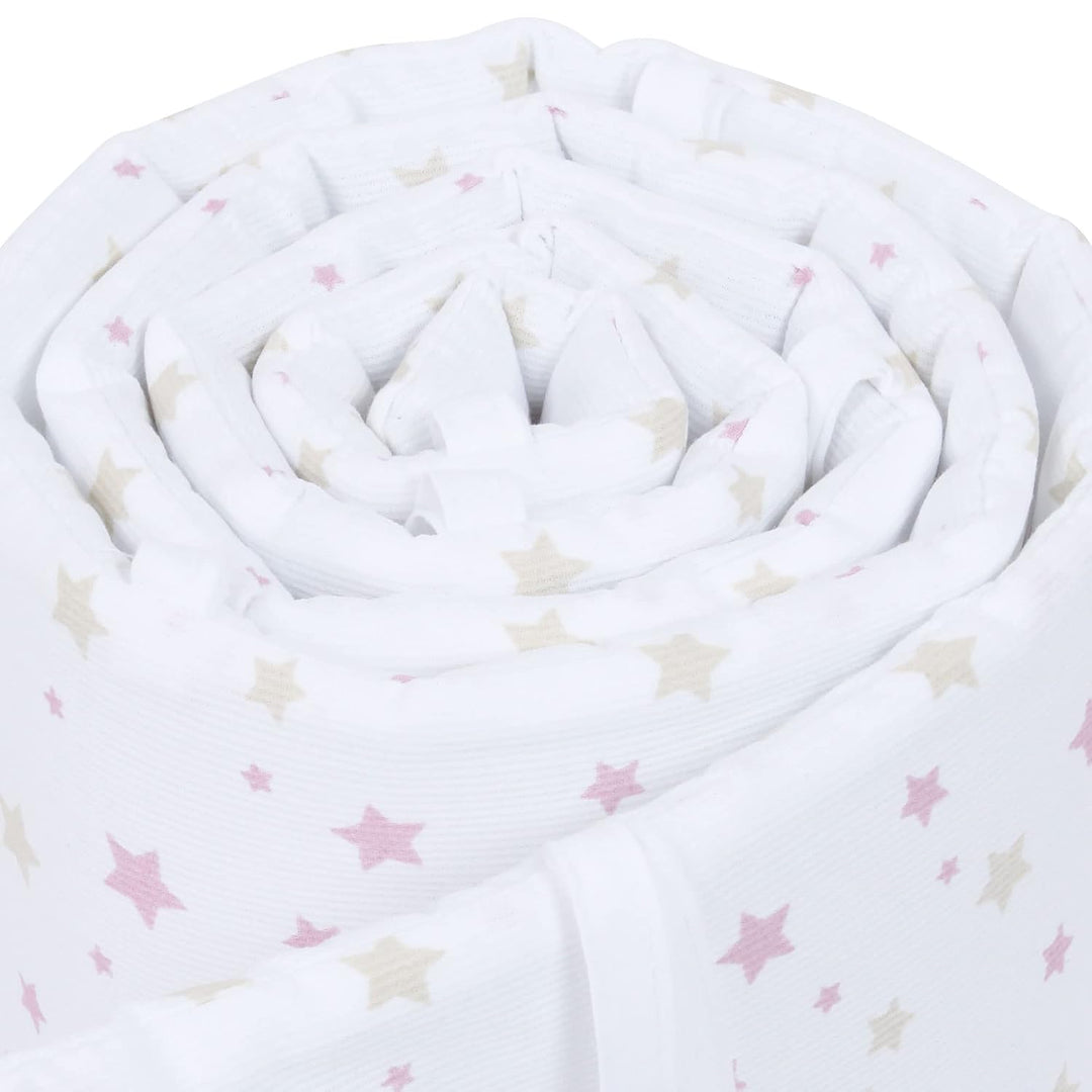 babybay Nestchen Mesh-Piqué passend für Modell Original, weiss Sternemix sand/beere