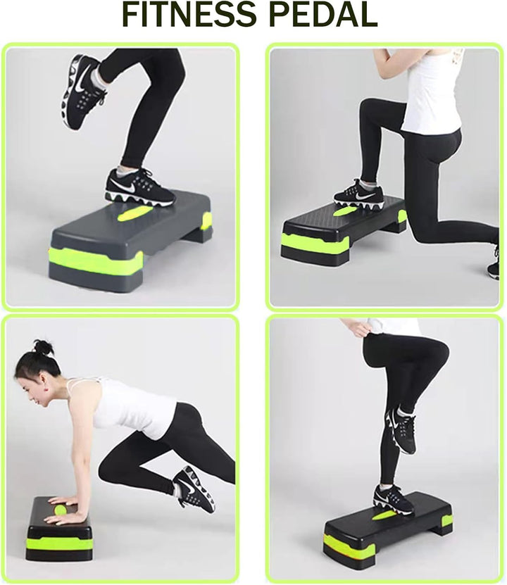 Aerobic Stepper Fitness Board – Steppbrett Aerobic Höhenverstellbar auf 10/15 cm – Für Home Gym &amp; Bü