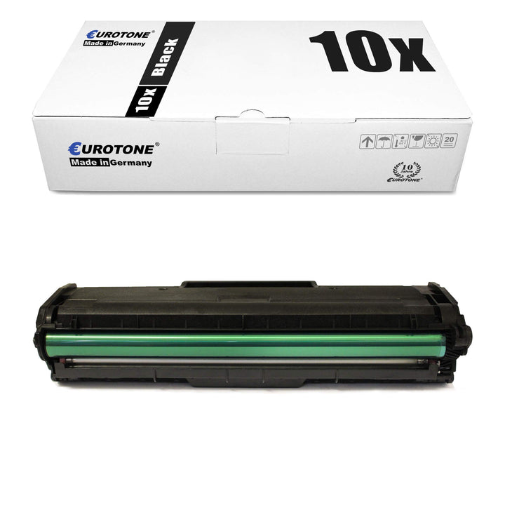 10x Eurotone Toner für Samsung SCX 3400 3401 3405 FW F W ersetzt MLT-D101S 10x Black, 10x Black