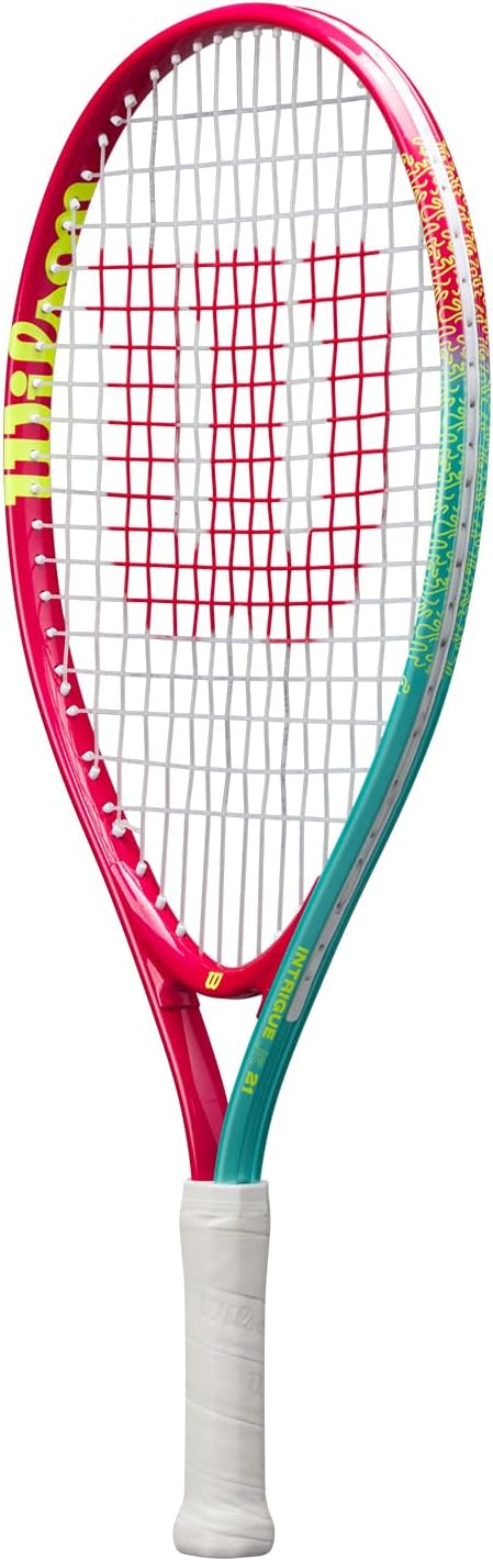 Wilson Intrigue Jr 21 Tennis Racket, Rot/Türkis