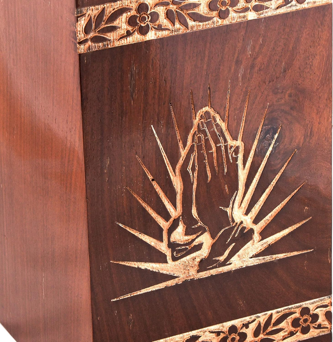 Rosewood Urnen für menschliche Asche für Erwachsene, gross – Holzurne für Columbarium – Beerdigungsu