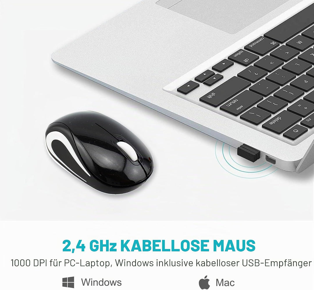 Kabellose Maus Niedliche Mini-Computermaus Kleine Grösse Tasche Tragbare Kompakte Reise USB Optische