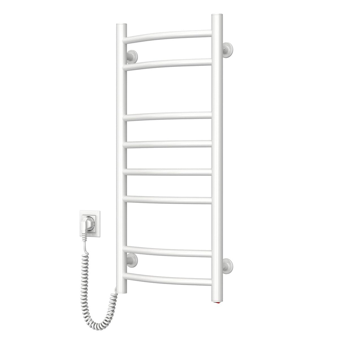 NAVIN Elektrischer Handtuchtrockner Camellia 360х800 mit Druckknopf – Weiss, energiesparend, langleb