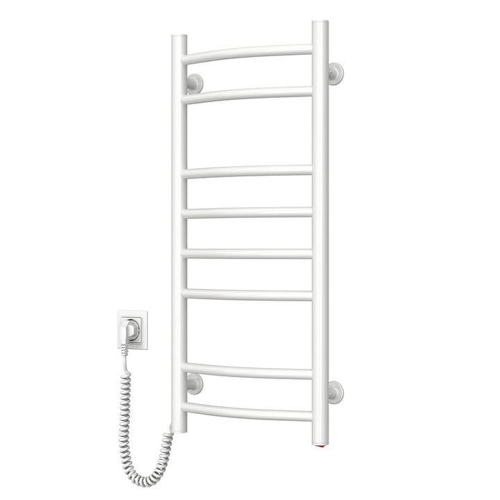 NAVIN Elektrischer Handtuchtrockner Camellia 360х800 mit Druckknopf – Weiss, energiesparend, langleb