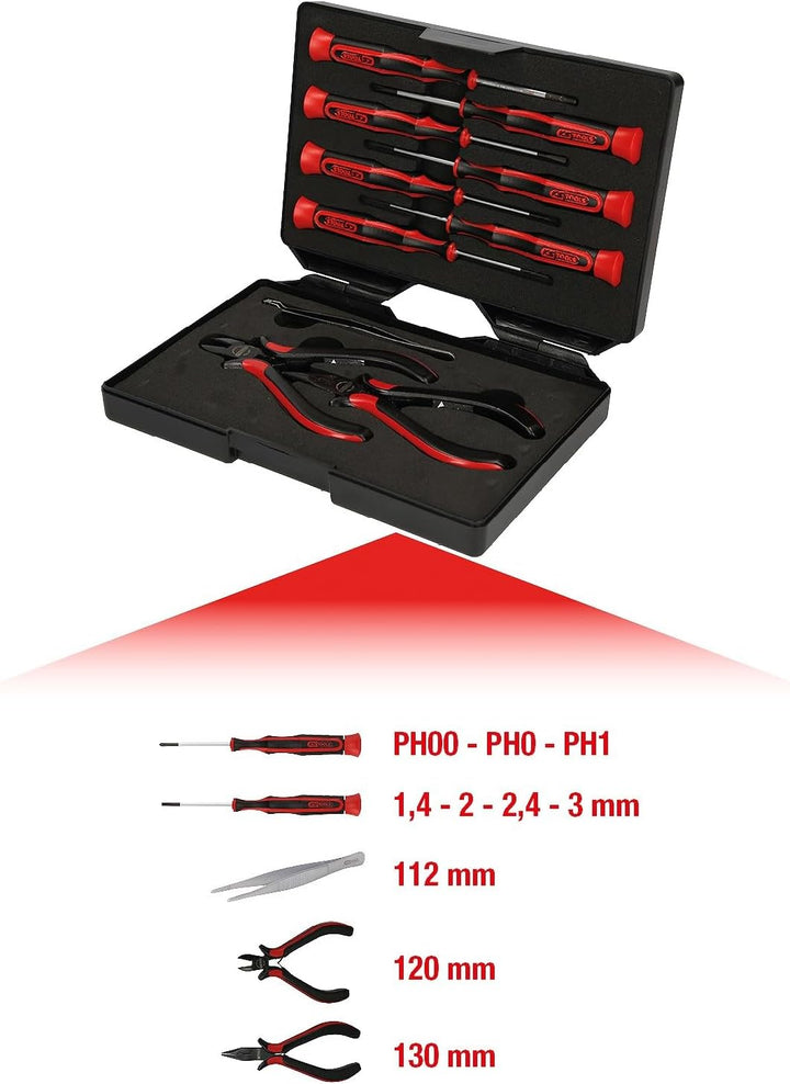 KS Tools 500.7180 Feinmechanik-Werkzeug-Satz, 10-tlg.