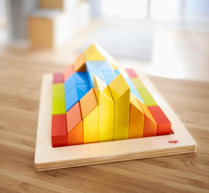 HABA 304854 - 3D-Legespiel Creative Stones, kreatives Legen, Bauen und Spielen mit bunten Regenbogen