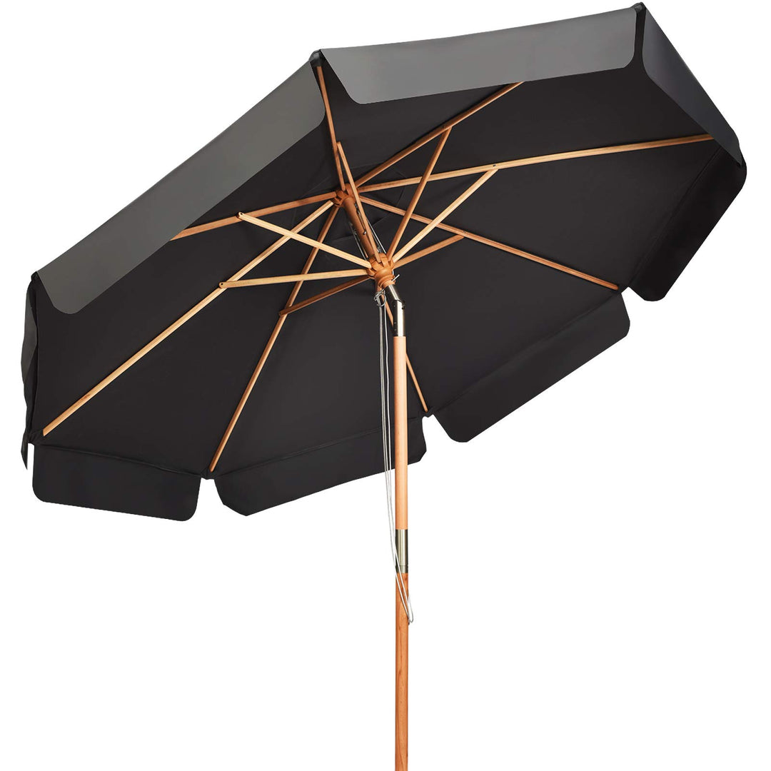 GOPLUS Sonnenschirm Holz 300cm, Gartenschirm beideseitig um 30° knickbar, UV 50+, Terrassenschirm, M
