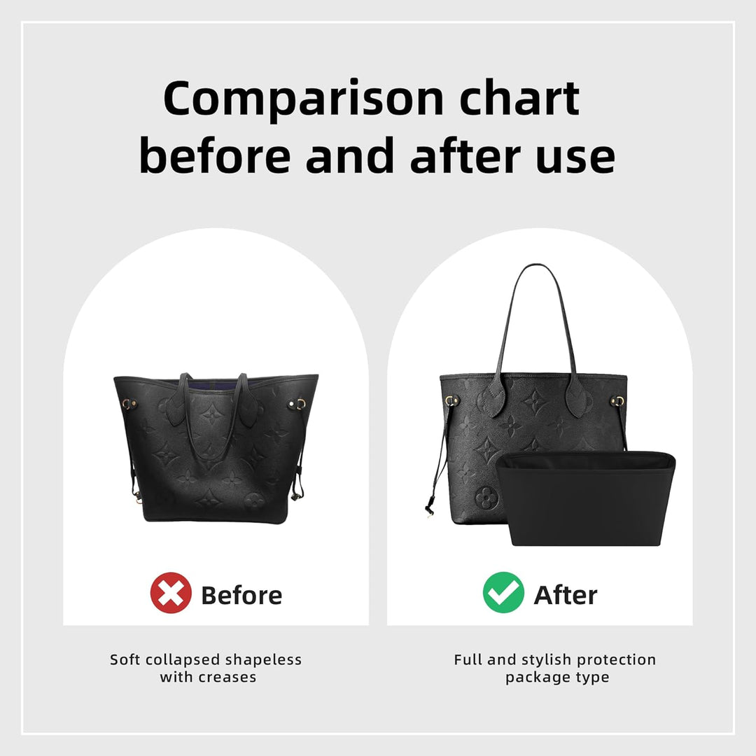 DGAZ Seide Handtasche Organizer für LV Neverfull PM/MM/GM, Taschenorganizer Tasche in Tasche Organiz