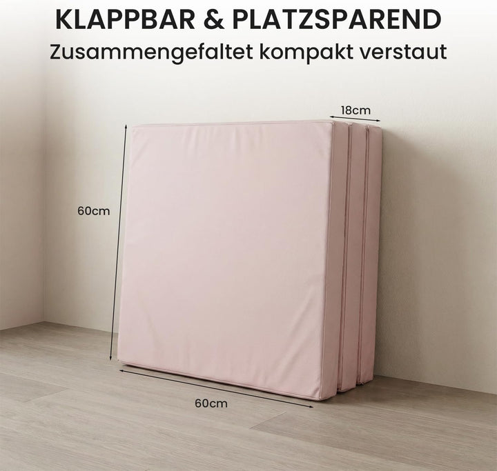 Jeflex - klappbare Weichbodenmatte & Turnmatte 180 x 60 x 6 cm MADE IN GERMANY/Gymnastikmatte tragba
