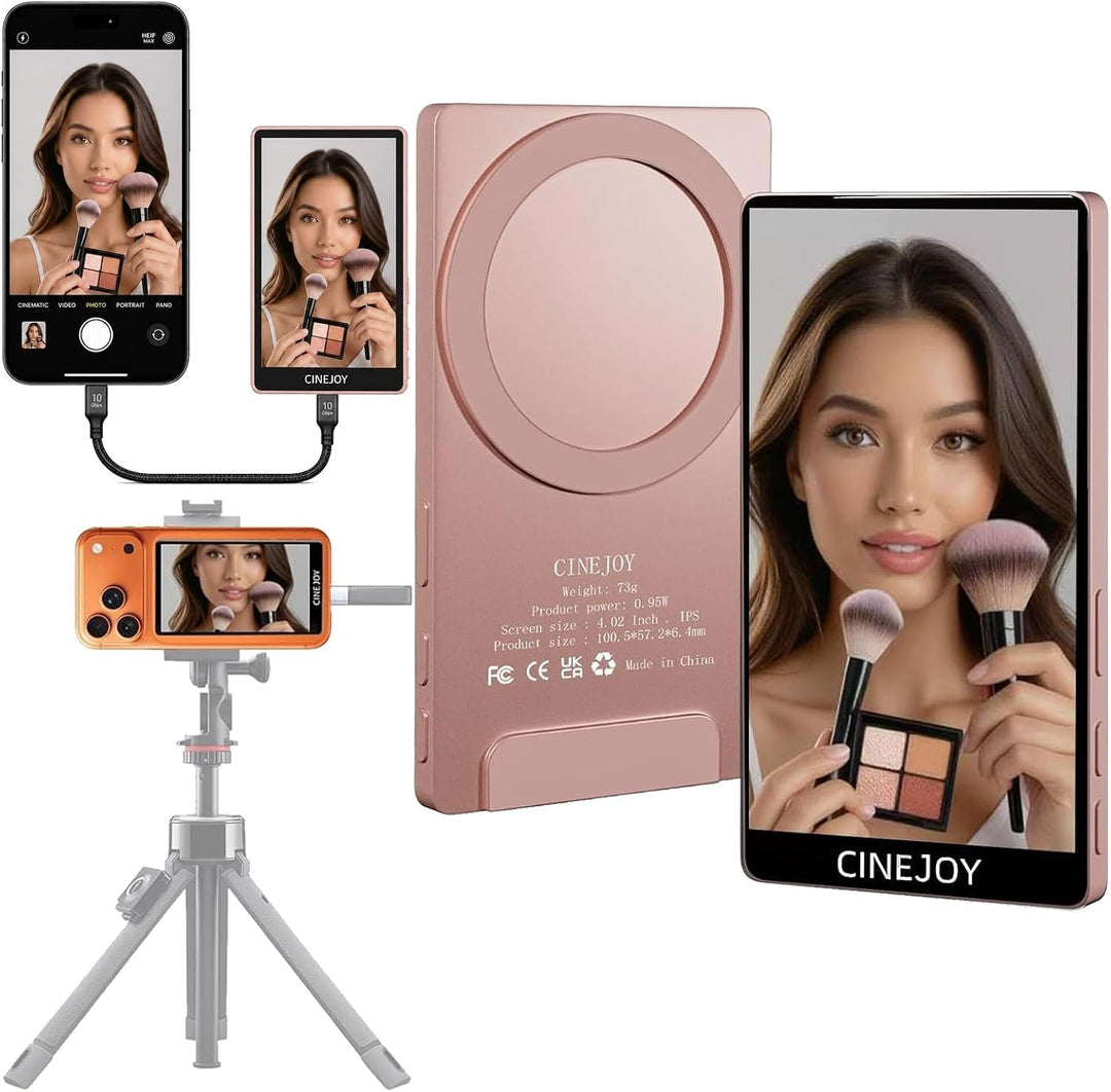 EACHSHOT CineJoy M2 Vlog Selfie Monitor Bildschirm für iPhone 15 und neuere Modelle, 4K 120fps Magne